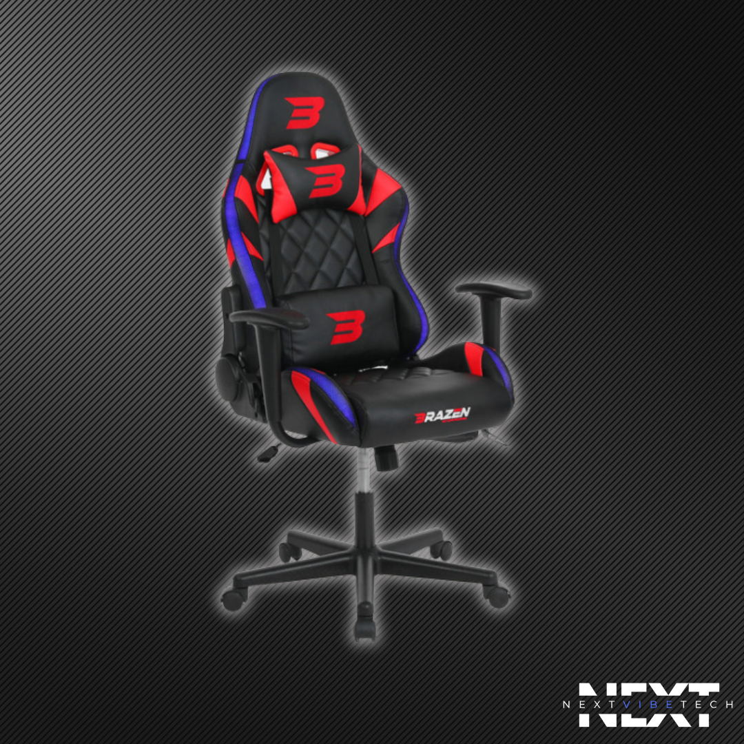 BraZen Valor Midback Esports PC Gaming Chair – Black