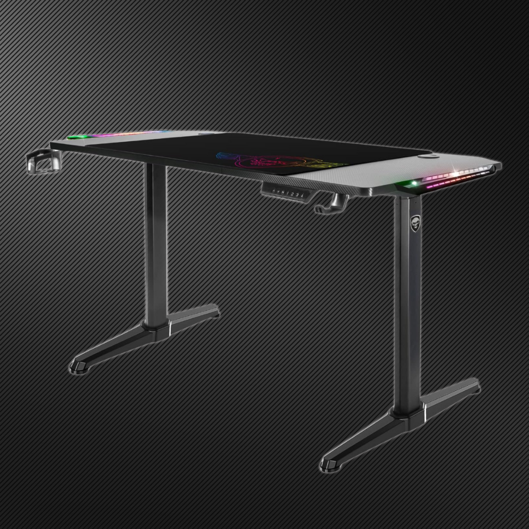 Spirit of Gamer Headquarter 800 Gaming Desk – Ergonomic Electric Height Adjustment Desk